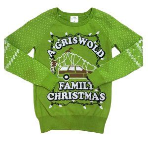 Christmas Vacation Griswold Family Christmas Sweater Green Small Ugly Sweater